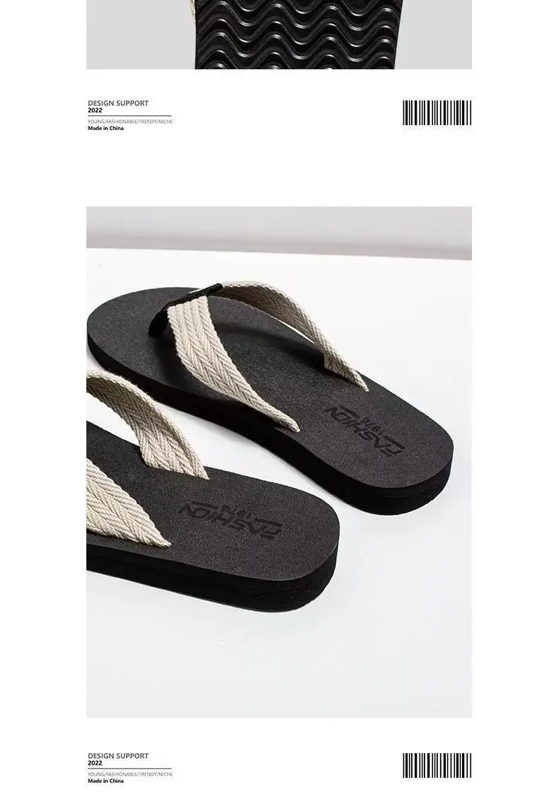 Slippers Men's Summer Non-slip Outdoor Sandals Distinctive Outdoor Sandals Korean-style Fashionable Soft-soled Beach Flip-flops — feature 4