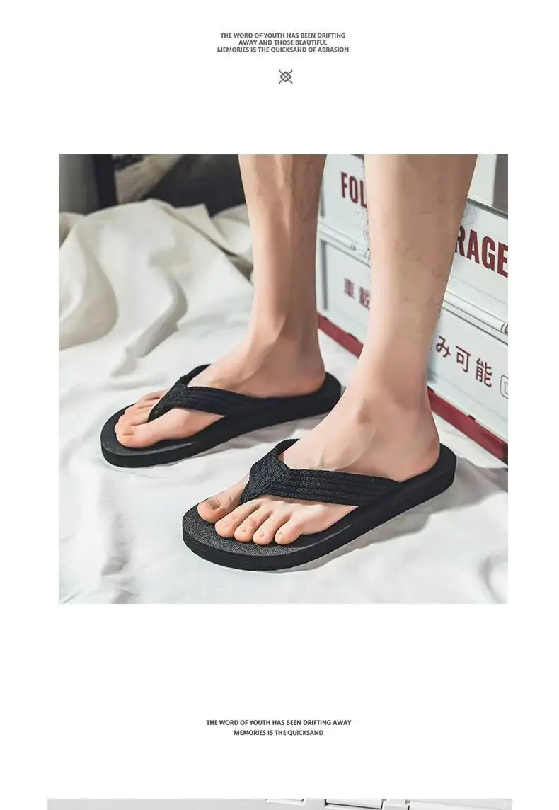 Slippers Men's Summer Non-slip Outdoor Sandals Distinctive Outdoor Sandals Korean-style Fashionable Soft-soled Beach Flip-flops — feature 6