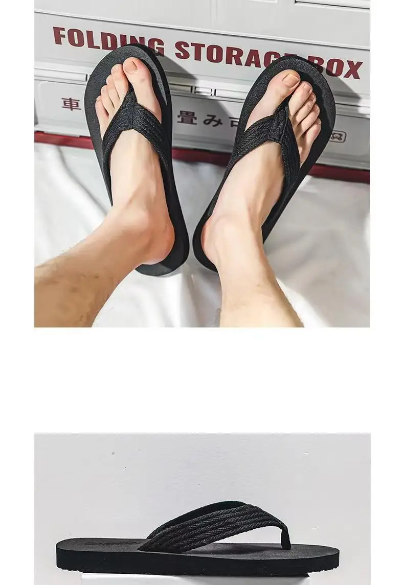 Slippers Men's Summer Non-slip Outdoor Sandals Distinctive Outdoor Sandals Korean-style Fashionable Soft-soled Beach Flip-flops — feature 7