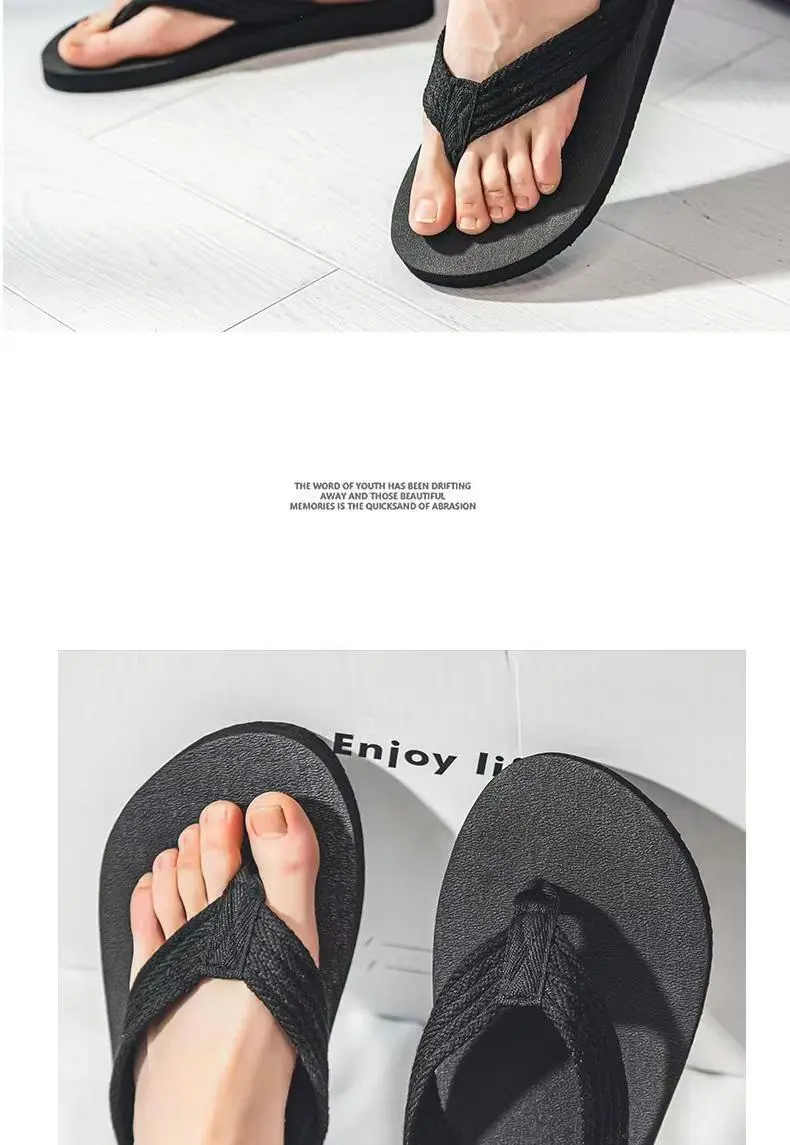 Slippers Men's Summer Non-slip Outdoor Sandals Distinctive Outdoor Sandals Korean-style Fashionable Soft-soled Beach Flip-flops — feature 9