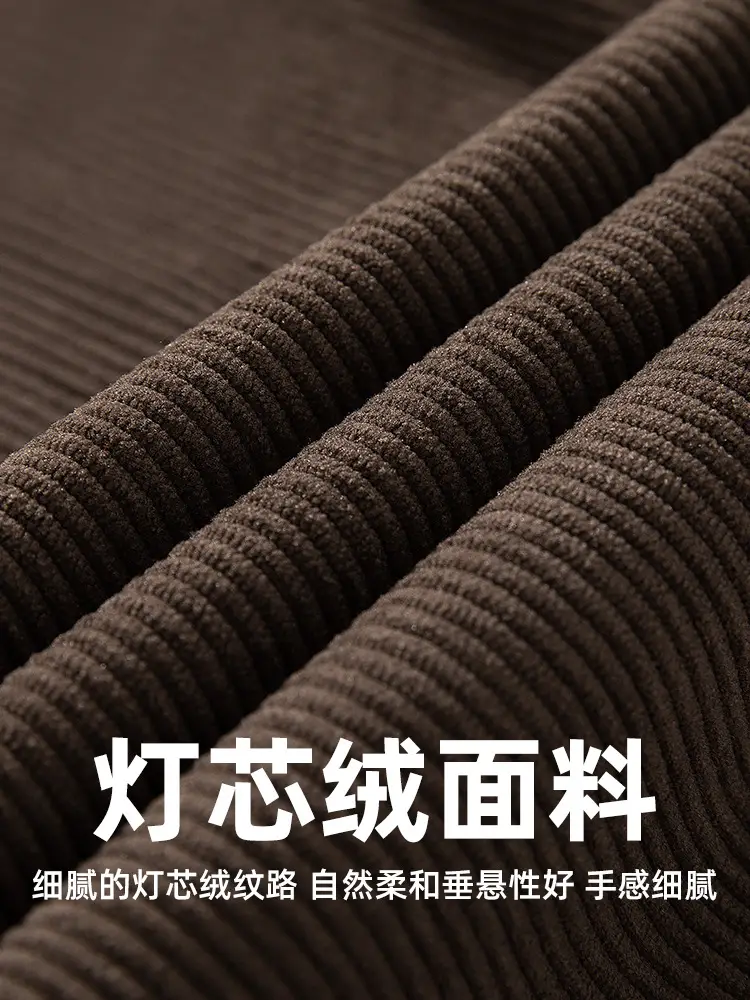Brown Pleated Cargo Pants with Pockets Large