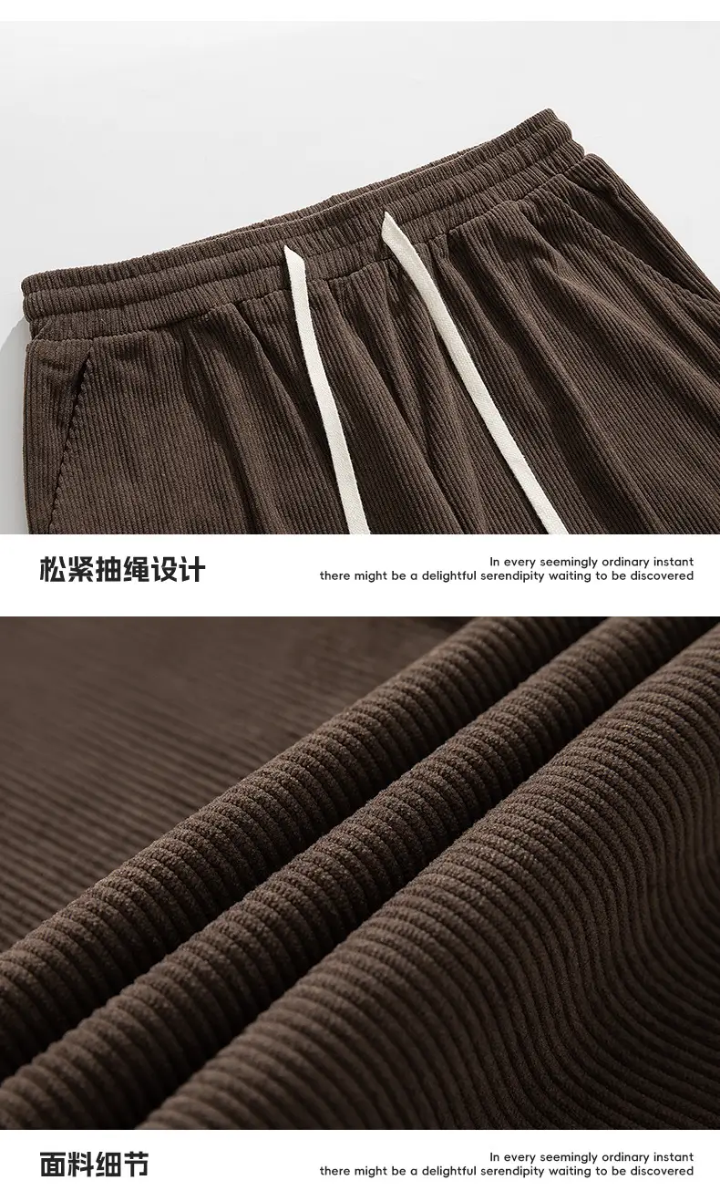 Brown Pleated Cargo Pants with Pockets Large — feature 20