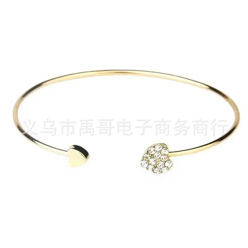 Gold Plated Diamond Heart Earrings & Necklace Set - Image 4