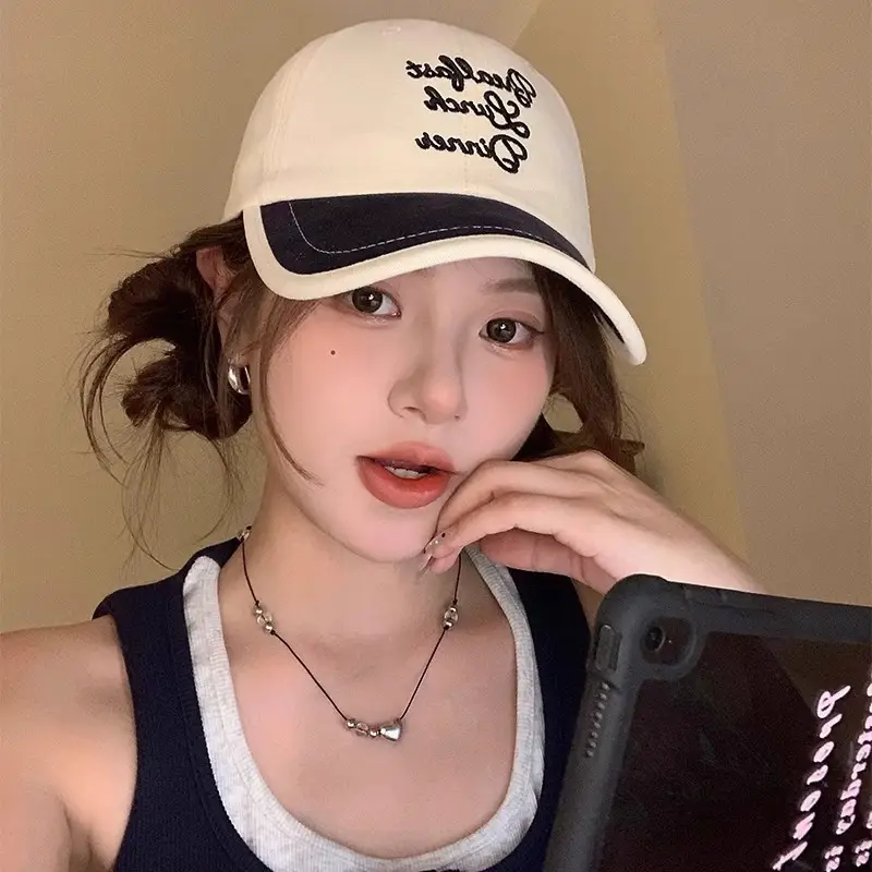 Korean Style Embroidered Baseball Cap for Women - Image 3