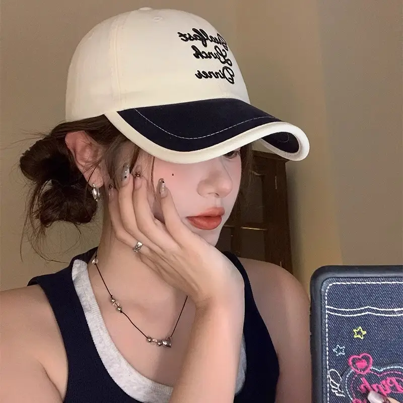 Korean Style Embroidered Baseball Cap for Women - Image 6