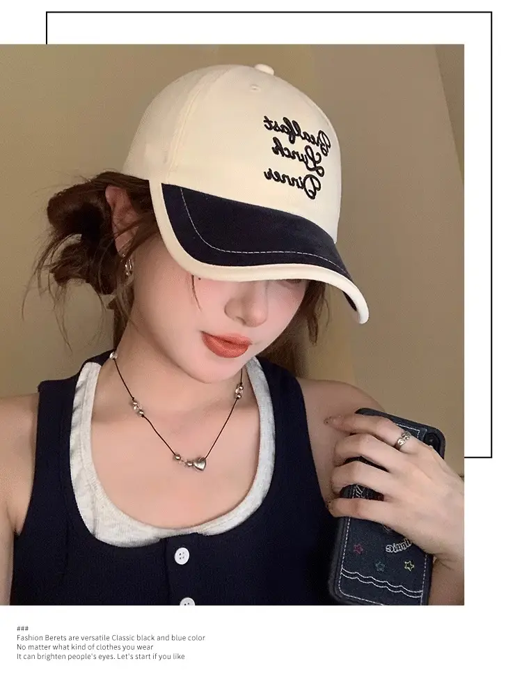 Korean Style Embroidered Baseball Cap for Women — feature 10