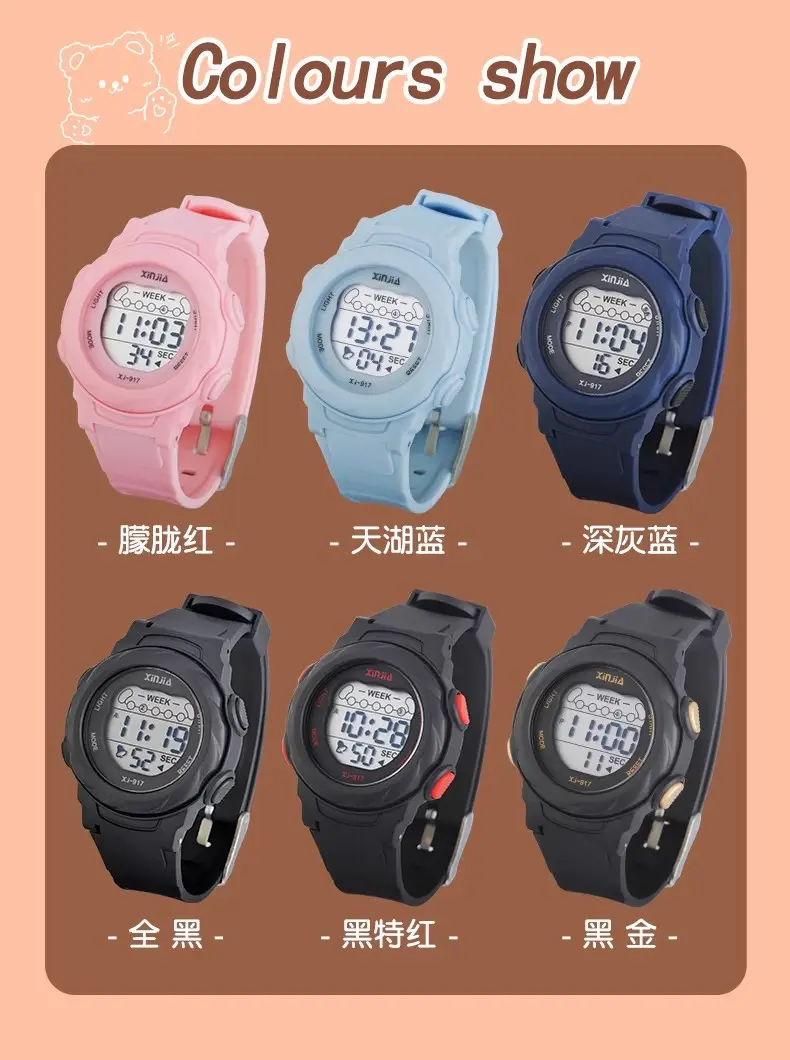 Xinjia Waterproof Digital Watch Black Large Screen — feature 5