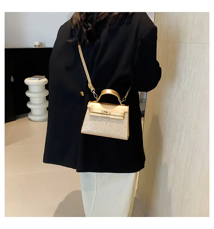 Women's Silver Sequin Shoulder Crossbody Bag Gold Embroidery — feature 16