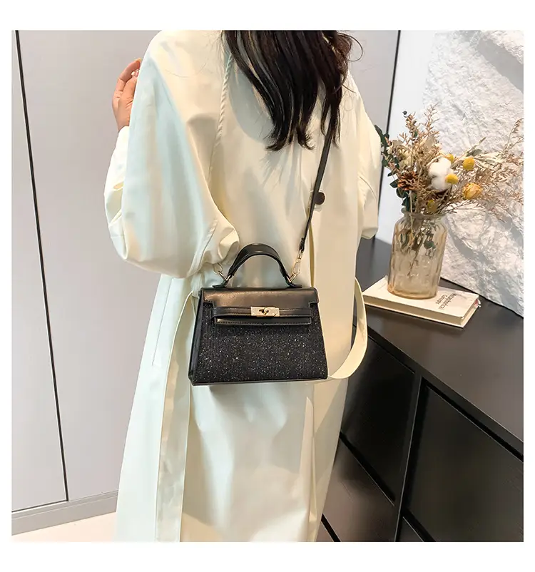 Women's Silver Sequin Shoulder Crossbody Bag Gold Embroidery — feature 18