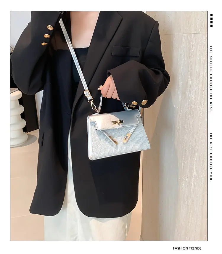 Women's Silver Sequin Shoulder Crossbody Bag Gold Embroidery — feature 2