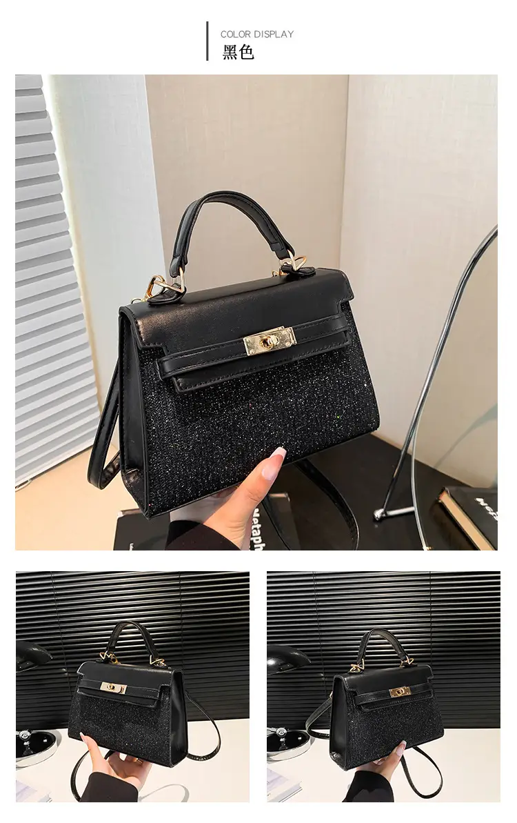 Women's Silver Sequin Shoulder Crossbody Bag Gold Embroidery — feature 23