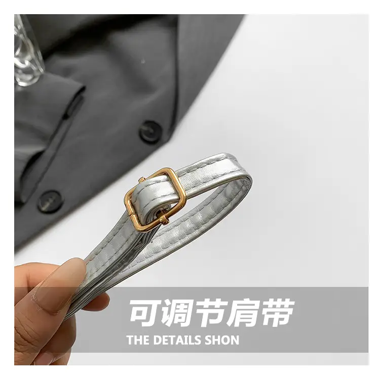 Women's Silver Sequin Shoulder Crossbody Bag Gold Embroidery — feature 5