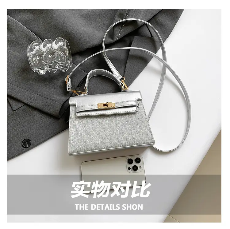 Women's Silver Sequin Shoulder Crossbody Bag Gold Embroidery — feature 7