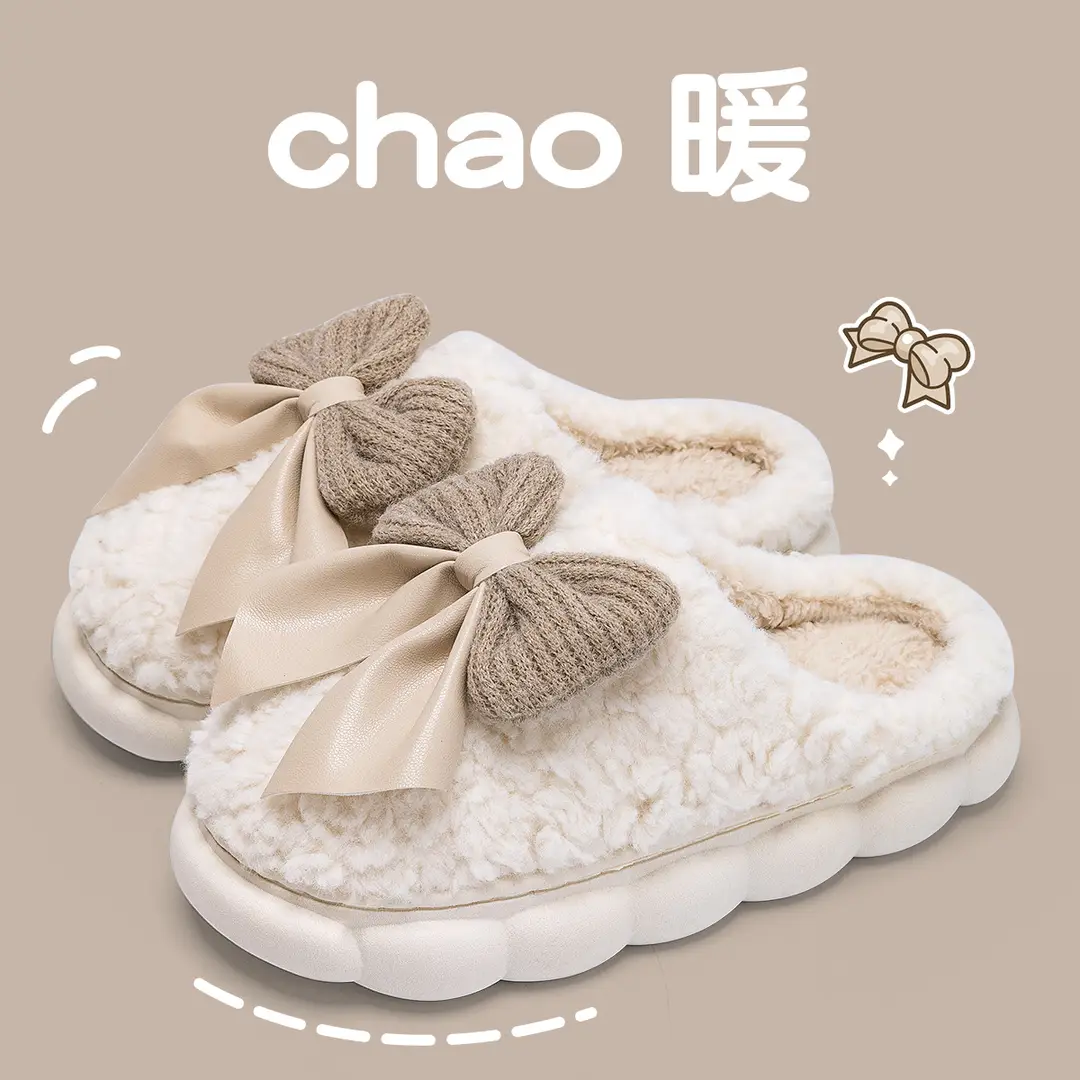 Lidani Cotton Slippers Women's Winter 2024 New Couple Home Warm Plush Slippers Men's Household Wholesale - Image 5