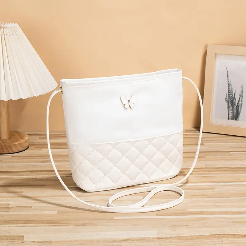 Pink Butterfly Rhombic Shoulder Bag for Women - Image 6