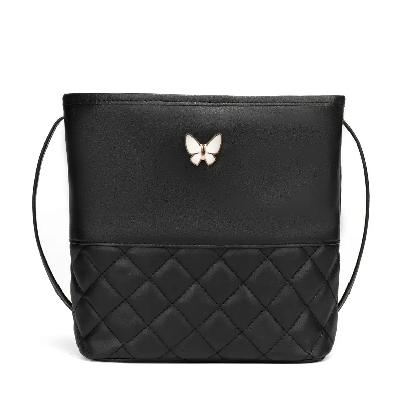 Pink Butterfly Rhombic Shoulder Bag for Women - Image 8