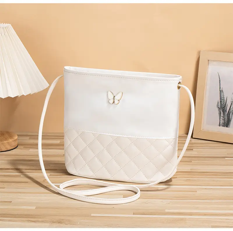 Pink Butterfly Rhombic Shoulder Bag for Women — feature 14