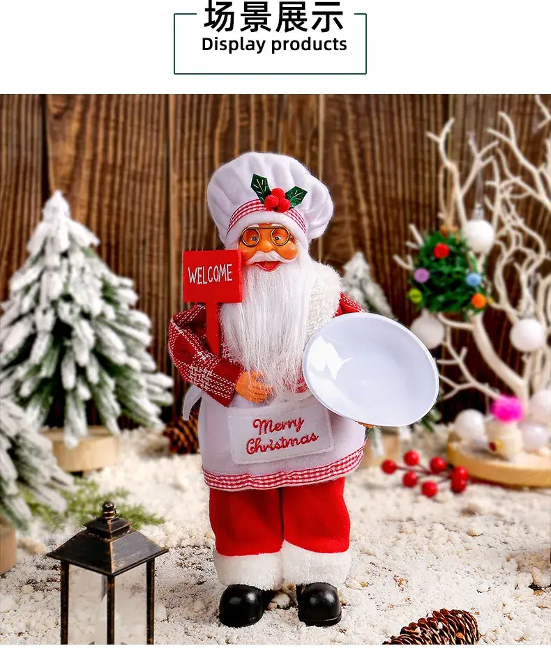 Cross Border Standing Santa Claus Doll Ornament 175g — feature 7