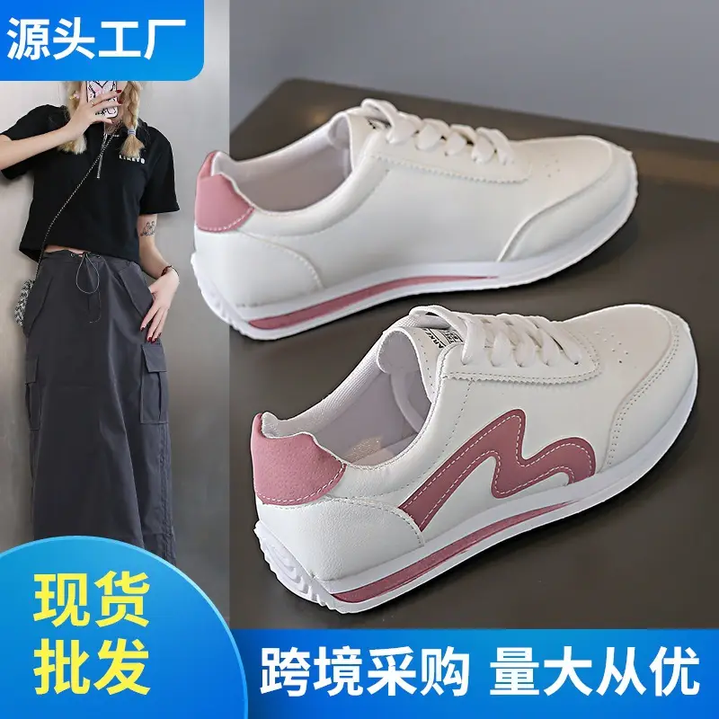 Women White Pink Heart Casual Sneakers 2025 - Image 4
