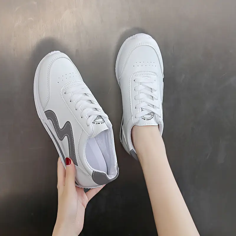 Women White Pink Heart Casual Sneakers 2025 - Image 5