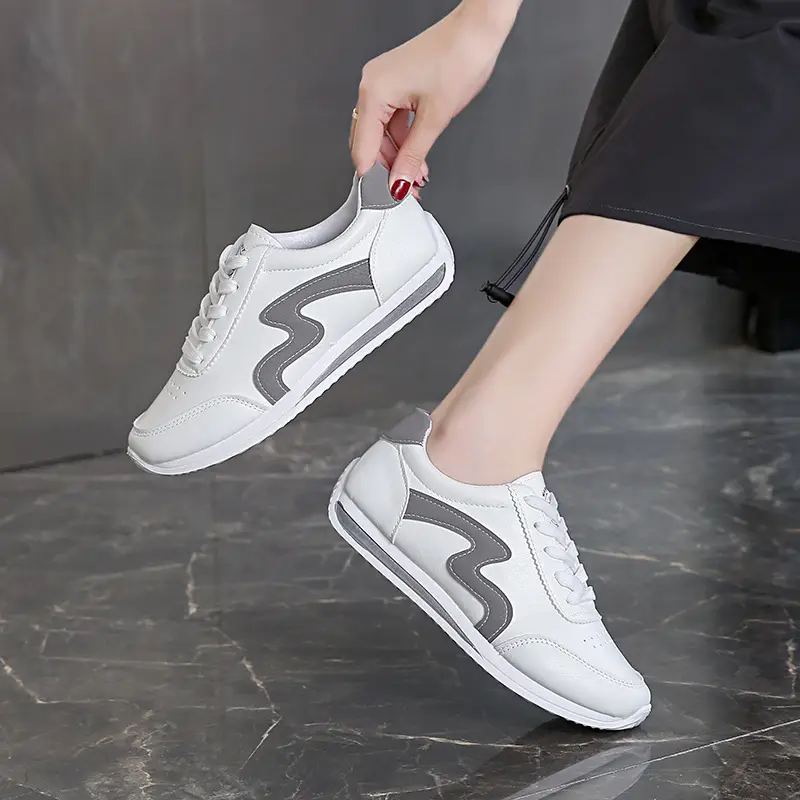 Women White Pink Heart Casual Sneakers 2025 - Image 6