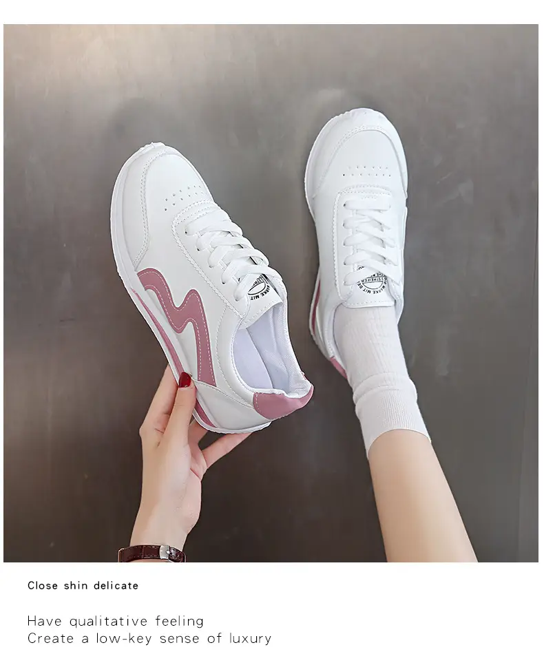 Women White Pink Heart Casual Sneakers 2025 — feature 23