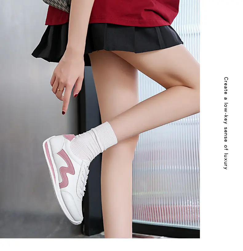 Women White Pink Heart Casual Sneakers 2025 — feature 24