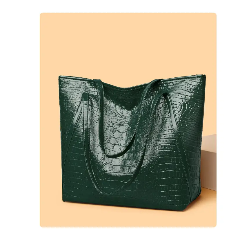 Maroon Croc Textured Tote Bag for Women — feature 10