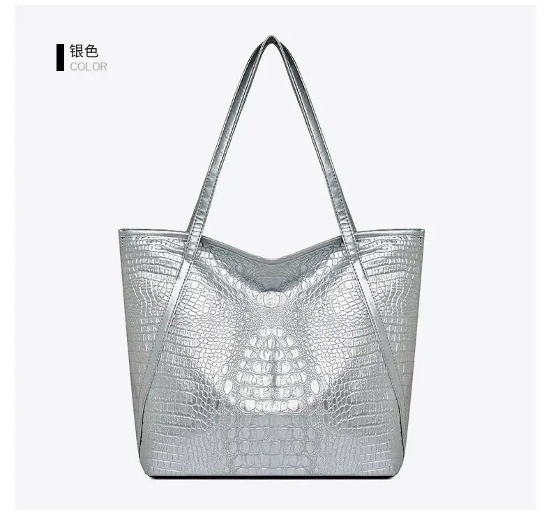 Maroon Croc Textured Tote Bag for Women — feature 22