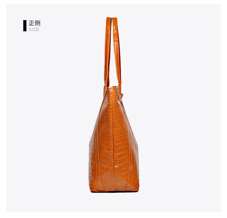Maroon Croc Textured Tote Bag for Women — feature 29