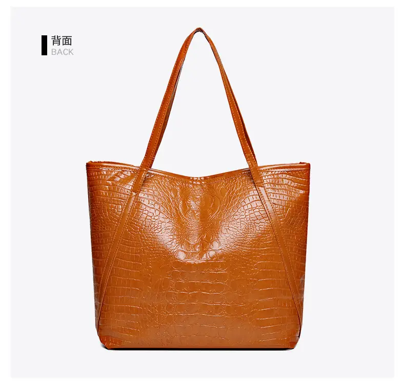Maroon Croc Textured Tote Bag for Women — feature 30