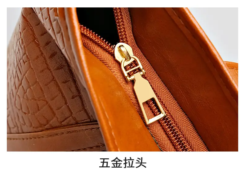 Maroon Croc Textured Tote Bag for Women — feature 33