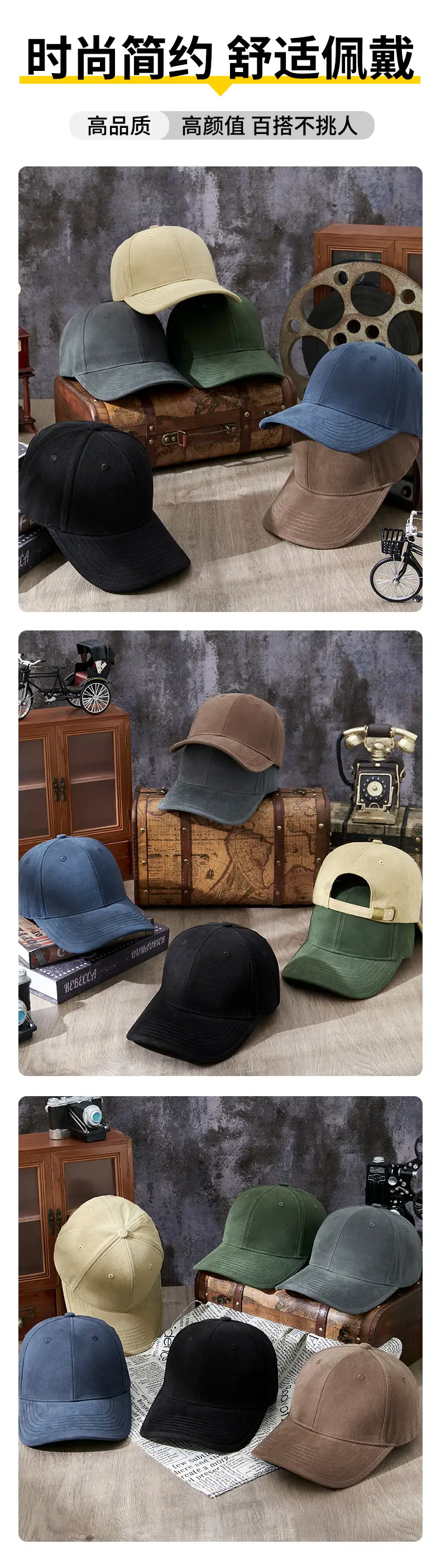 Blue Wool Cowboy Hat with Embroidery & Logo Print — feature 11