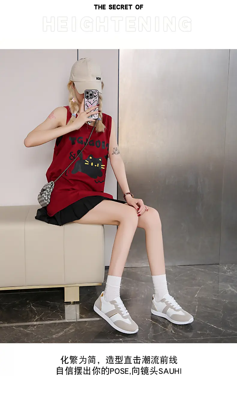 Sports Shoes, High Heels, New Ins Versatile Shoes, 2025 Spring and Summer Lightweight Running Shoes, Flat Casual White Shoes — feature 5