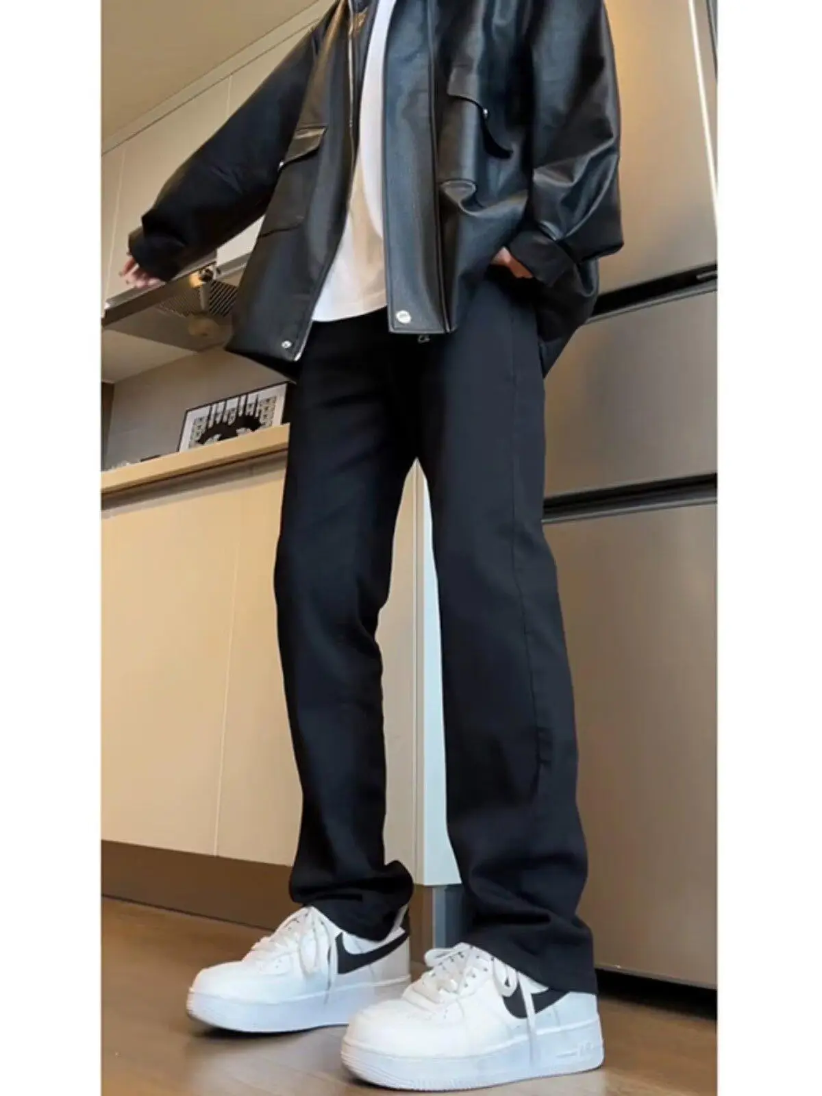 Men's Slim Fit Cement Ash Jeans Spring Autumn Cleanfit — feature 9