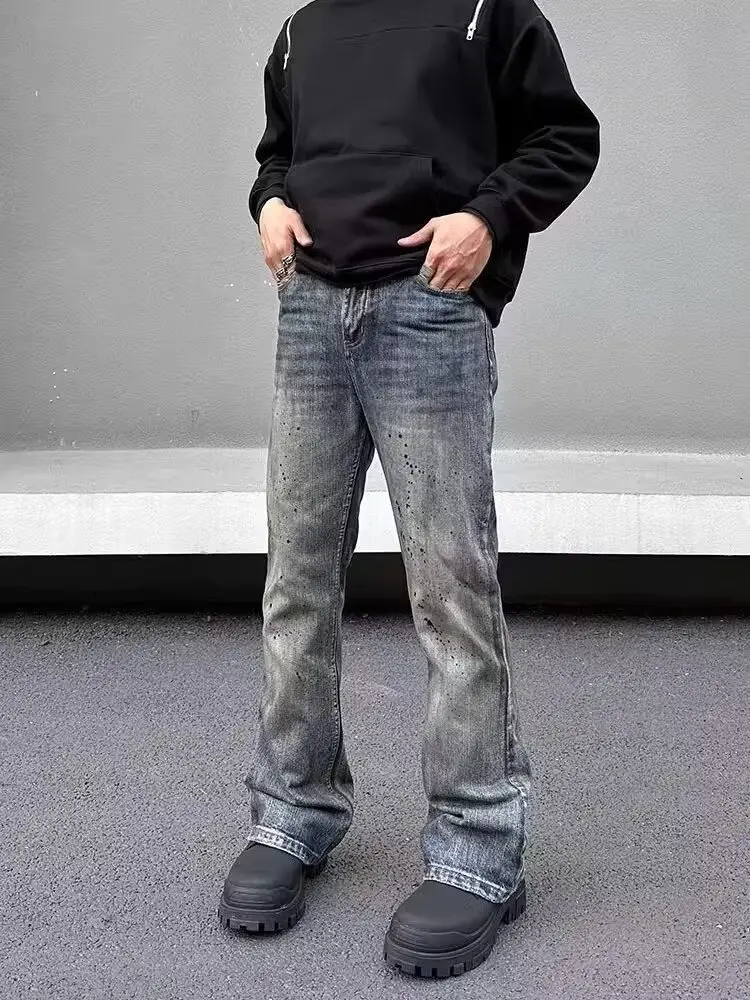 Men's Slim Fit Cement Ash Jeans Spring Autumn Cleanfit - Image 13