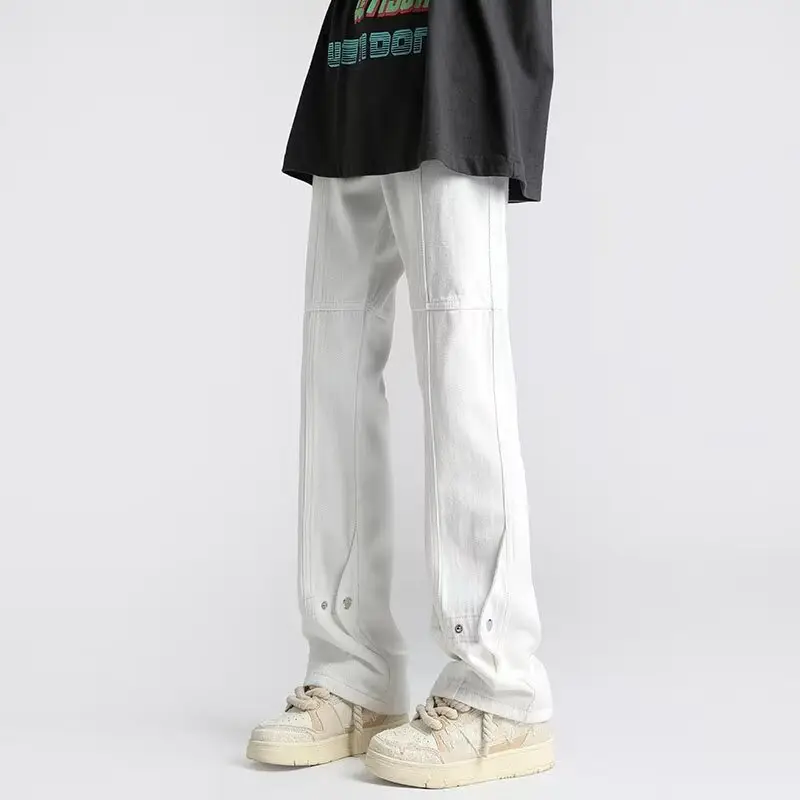 Men's Slim Fit Cement Ash Jeans Spring Autumn Cleanfit - Image 4