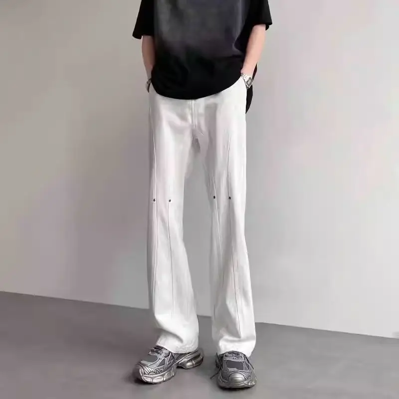 Men's Slim Fit Cement Ash Jeans Spring Autumn Cleanfit - Image 8