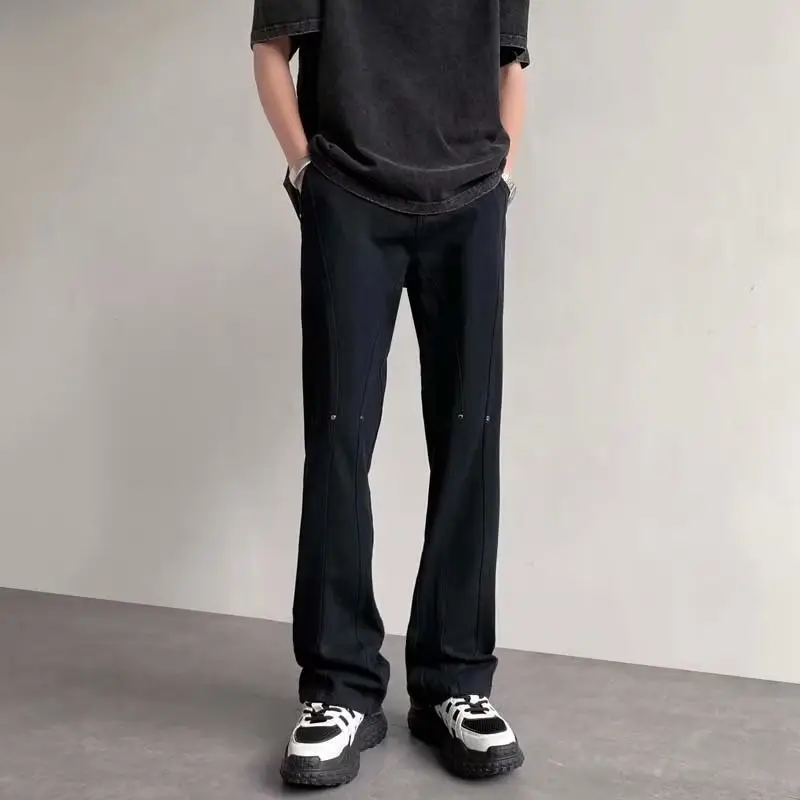 Men's Slim Fit Cement Ash Jeans Spring Autumn Cleanfit - Image 9