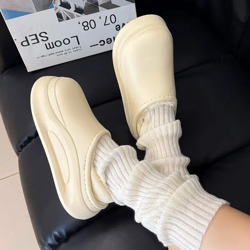 Eva Home Cotton Slippers Are Waterproof and Stain-Resistant, Suitable for Outdoor Wear, Non-Slip, Lightweight, Thick-Soled, Closed-Back Cotton Shoes for Women, with Added Fleece for Warmth - Image 17