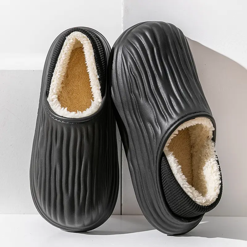 Eva Home Cotton Slippers Are Waterproof and Stain-Resistant, Suitable for Outdoor Wear, Non-Slip, Lightweight, Thick-Soled, Closed-Back Cotton Shoes for Women, with Added Fleece for Warmth - Image 11