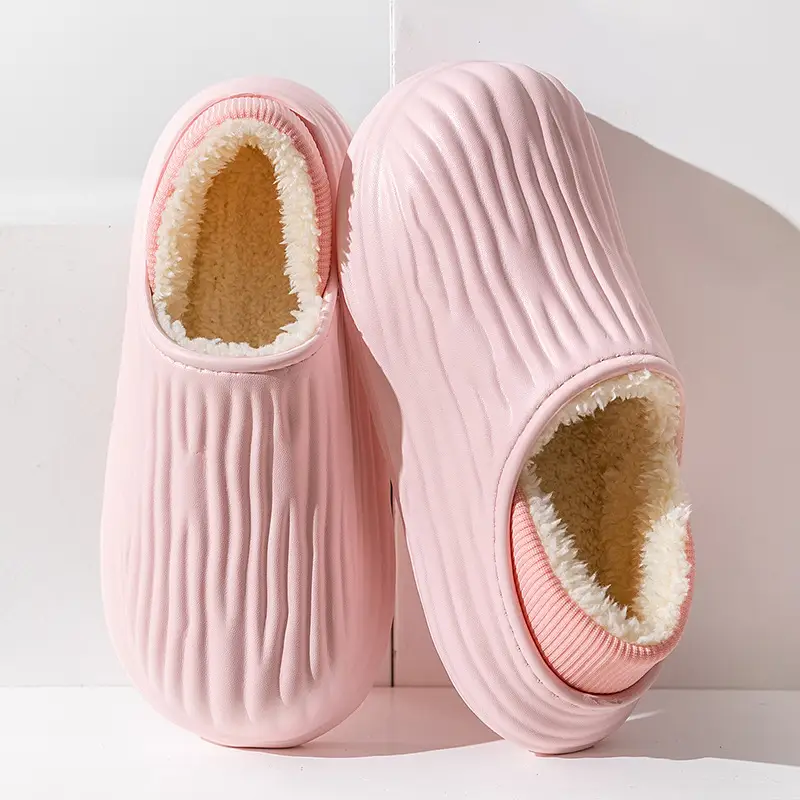 Eva Home Cotton Slippers Are Waterproof and Stain-Resistant, Suitable for Outdoor Wear, Non-Slip, Lightweight, Thick-Soled, Closed-Back Cotton Shoes for Women, with Added Fleece for Warmth - Image 8