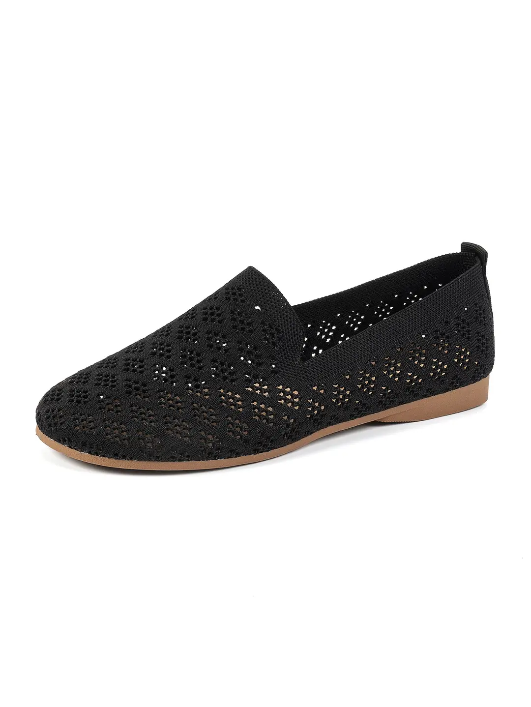 Flat Round-Toe Fly-Knit Women's Shoes 2025 Spring and Autumn Breathable Shallow Casual Versatile Soft-Soled Spring and Autumn Casual Shoes — feature 5