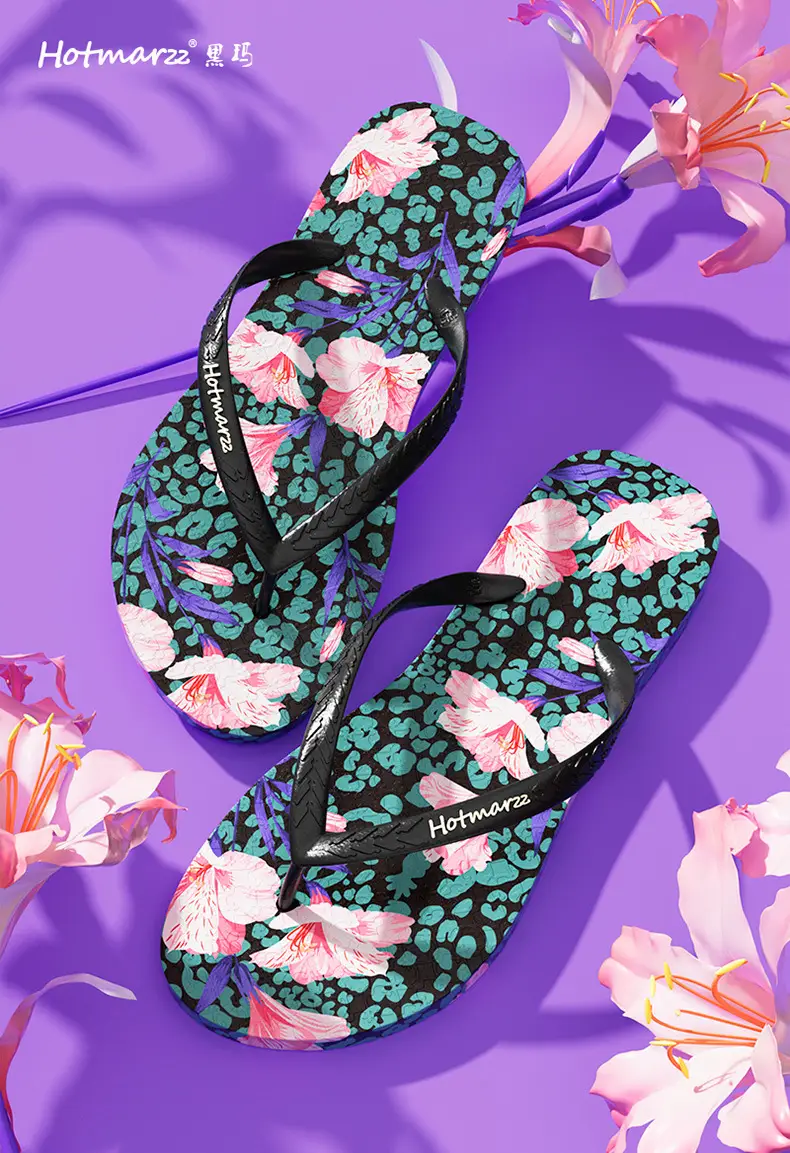 Hotmarzz Heima New Flip-flops Women's Outer Wear Fresh Style Flip-flops Slippers Beach Slippers Bathroom — feature 1