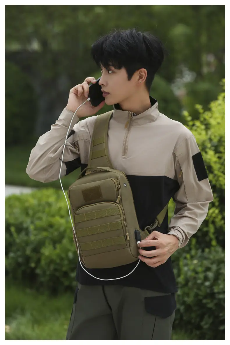 New Men's Tactical Crossbody Bag Large Capacity Outdoor Sports — feature 39