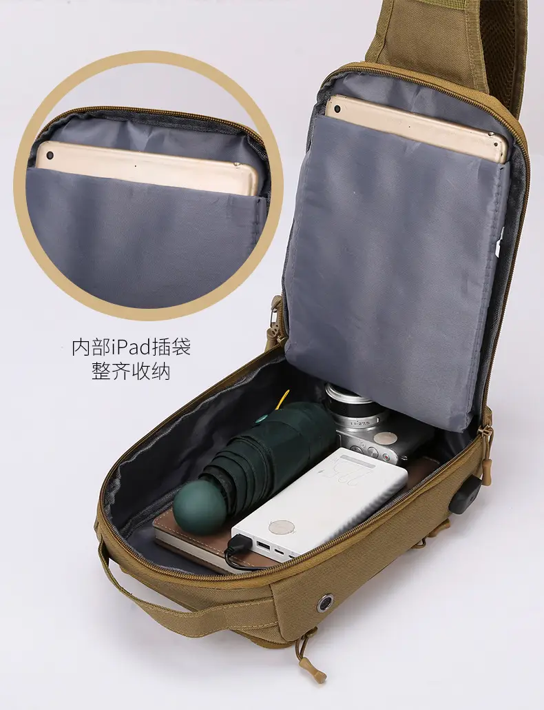 New Men's Tactical Crossbody Bag Large Capacity Outdoor Sports — feature 9