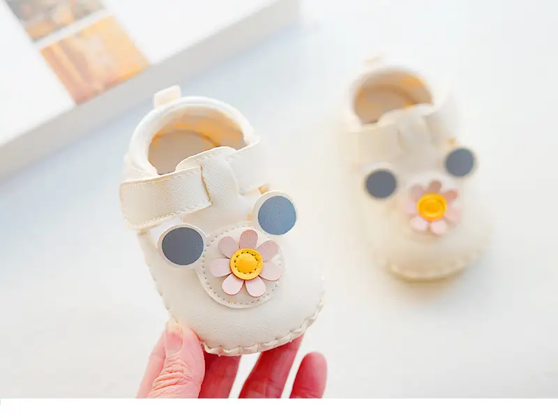Baby Shoes White Floral Soft Sole 0-1 Year — feature 4