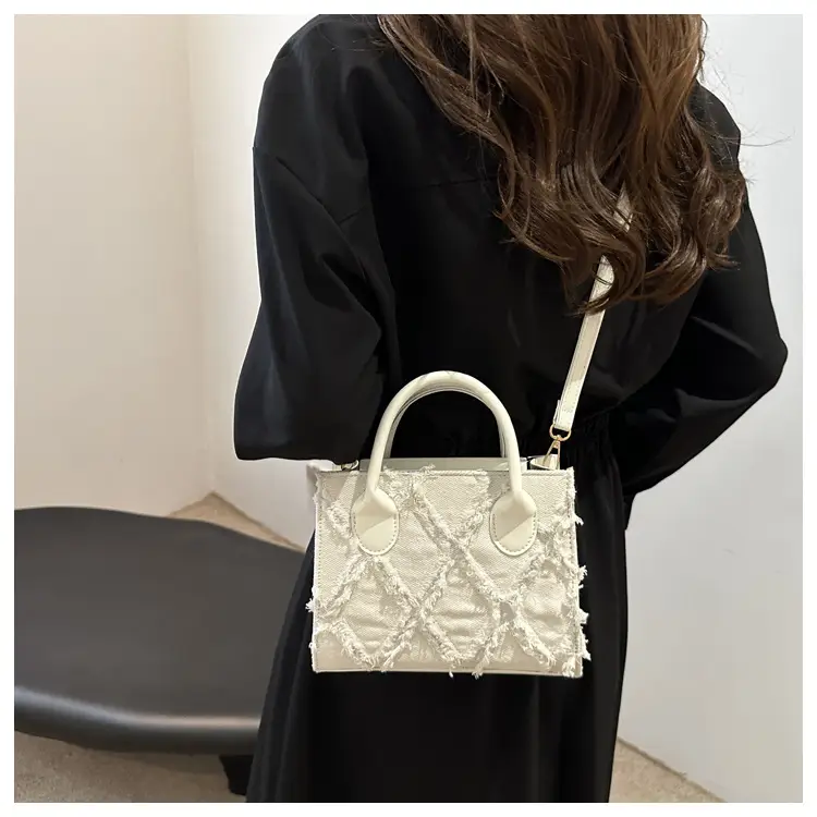 Blue Rhombus Embroidered Shoulder Bag 2024 — feature 18