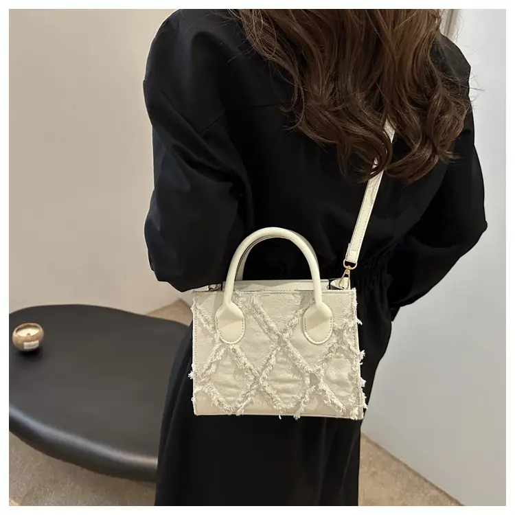 Blue Rhombus Embroidered Shoulder Bag 2024 — feature 19