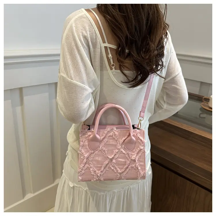 Blue Rhombus Embroidered Shoulder Bag 2024 — feature 23